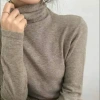 Autumn and winter high-neck women's slim-fit sweater 2022 new style soft and fluffy collar knitted sweater paired with a stylish base layer details Picture